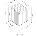 Mülltonnenbox 1-fach inkl. Gasdruckfedern 104x101x134 cm anthrazit