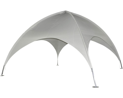 Kuppeldachpavillon Leco 500x500x350 cm Stahl/Polyester weiß