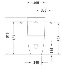 Standtiefspülklosett für WC-Kombination Duravit Happy D.2 ohne WC-Sitz und Spülkasten-thumb-2