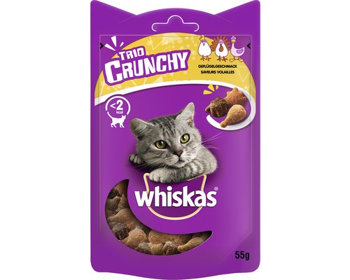 Katzensnack WHISKAS Trio Crunchy Geflügel 55 g-0