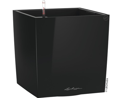 Pflanzkübel Lechuza Cube 30 Komplettset schwarz inkl. Erdbewässerungsystem  Pflanzeinsatz Substrat Wasserstandsanzeiger jetzt kaufen bei