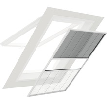 Insektenschutz home protect Plissee-Dachfenster mit Sonnenschutz weiss 130x160 cm-thumb-0
