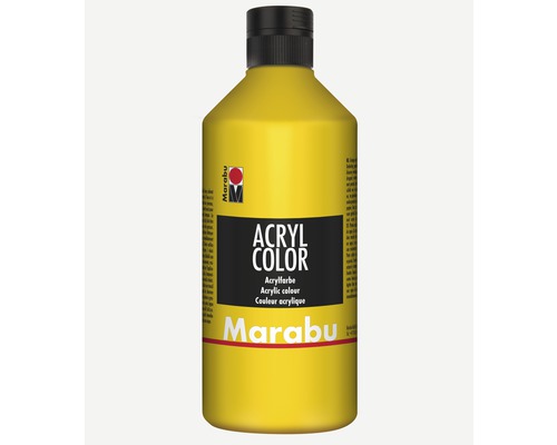 Marabu Künstler- Acrylfarbe Acryl Color 019 gelb 500 ml-0