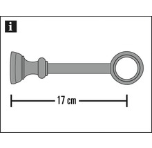 Träger geschlossen 1-läufig für Lugano kiefer Ø 28 mm-thumb-3