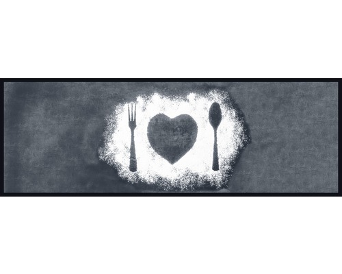 Küchenläufer geschäumt black Heart 8 mm 50x150 cm