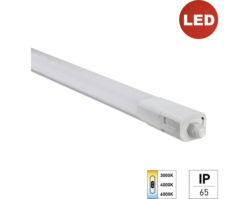 LED Feuchtraum-Lichtleiste plus 1495x52x41 mm 48 W 6000 lm 4000 K IP 65 weiß