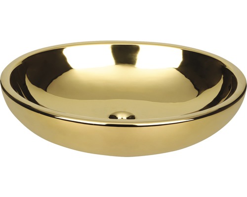 Aufsatzwaschbecken Dias oval 50x38 cm gold