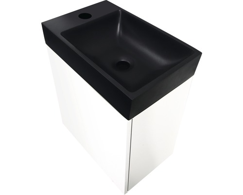 Badmöbel-Set Allibert Java mit Waschtischunterschrank und Waschtisch 48,6x40,2x25,1 cm weiß matt