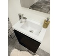 Badmöbel-Set Allibert Porto mit Waschtischunterschrank, Waschtisch und Spiegel 48,6x40,2x25,2 cm schwarz