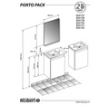 Badmöbel-Set Allibert Porto mit Waschtischunterschrank, Waschtisch und Spiegel 48,6x40,2x25,2 cm schwarz