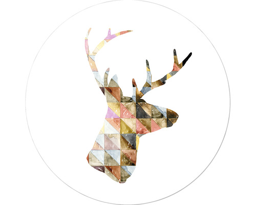 Glasbild rund Deer I Ø 20 cm-0