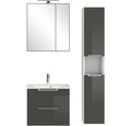 Badmöbel-Set Pelipal Xpressline 3065 mit Spiegelschrank und Hochschrank 200x94x44,7 cm grau