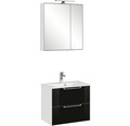 Badmöbel-Set Pelipal Xpressline 3065 mit Spiegelschrank 200x63,6x44,7 cm schwarz