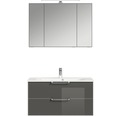 Badmöbel-Set Pelipal Xpressline 3065 mit Spiegelschrank 200x102,4x44,7 cm grau