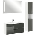 Badmöbel-Set Pelipal Xpressline 3065 mit Spiegel und Hochschrank 200x132,2x44,7 cm grau