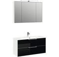 Badmöbel-Set Pelipal Xpressline 3065 mit Spiegelschrank 200x102,4x44,7 cm schwarz