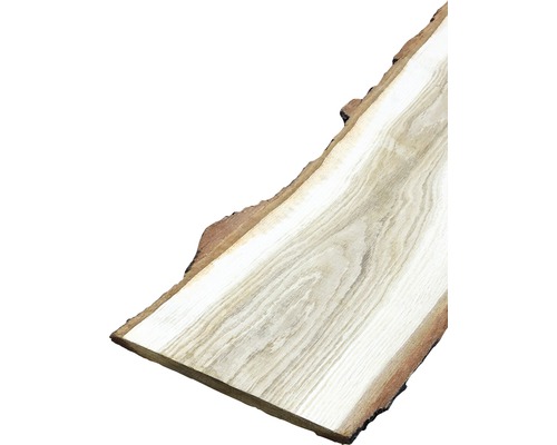 Massivholzbrett Eiche beidseitig unbesäumt mit Baumkante 22x260-350x1200 mm