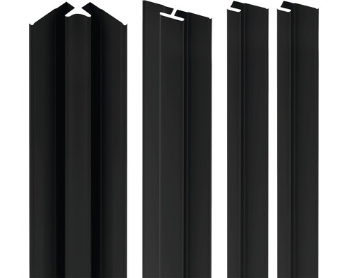 Profilset Schulte Decodesign 2550 mm schwarz für 3 mm Duschrückwände