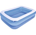 Aufstellpool Fast-Set-Pool Familypool PVC eckig 197x143x49 cm ohne Zubehör blau/weiß