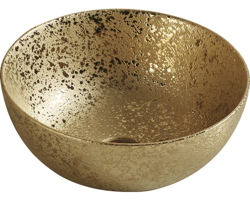 Aufsatzwaschbecken Vereg Osiris rund 35,8x35,8 cm gold matt