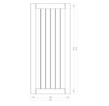 Intersteel Schiebetür-Komplettset Pure Barn Door Basic schwarz 93x211,5 cm inkl. Türblatt, Schiebetürbeschlag Basic und Griff-Set-thumb-6