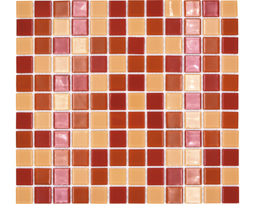 Glasmosaik Crystal CM 4005 30,2x32,7 cm orange rot
