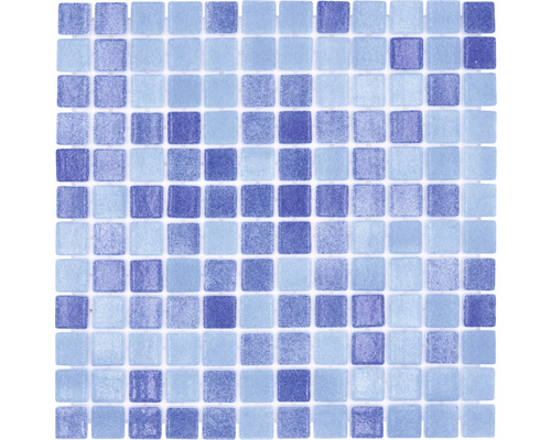 Glasmosaik VP1158PAT 31,6x31,6 cm für Poolbau blau matt