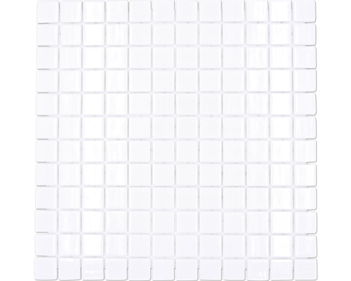 Glasmosaik VP100PUR 31,6x31,6 cm für Poolbau weiß