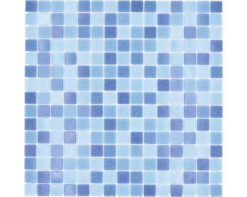 Glasmosaik GM A 339P 32,7x30,5 cm für Poolbau blau