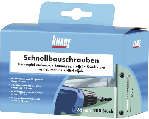 Schnellbauschrauben Knauf TN 3,5x55 mm Pack 200 Stück