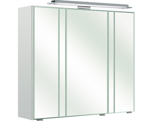 Spiegelschrank Pelipal Siena 3-türig 80x73x20 cm weiß