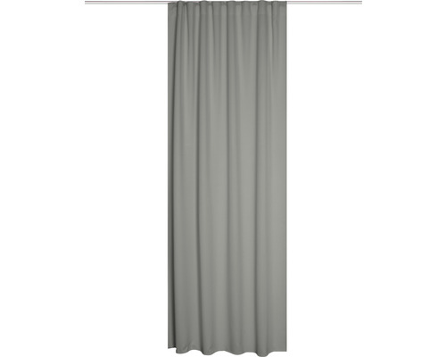 Vorhang mit Universalband Blacky grau 135 x 245 cm schwer entflammbar