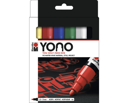 Marabu Yono Marker Set, 6 x 1,5-3 mm