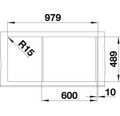 Spüle Blanco Axis III 6 S-IF Edition seidenglanz Becken rechts