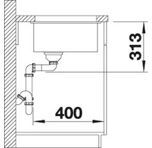 Spüle Blanco Subline 320-U 460x350 mm alumetallic-thumb-2
