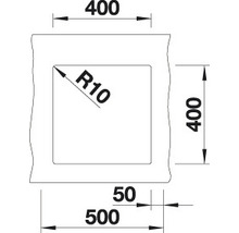 Spüle Blanco Subline 400-U 460x430 mm weiß-thumb-2
