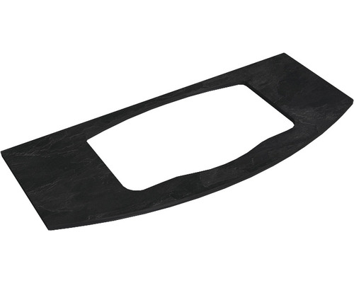 Waschtischplatte Pelipal Xpressline 4040 102x47 cm mit Ausschnitt schwarz