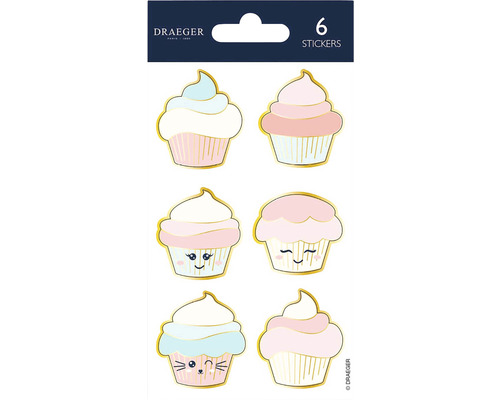 Ministicker Kids Cupcake Kawai 6-tlg.