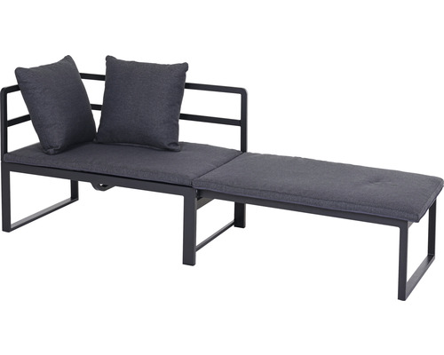 Gartenmöbelset Garden Place Elsa 2 -Sitzer bestehend aus: Sofa Aluminium schwarz