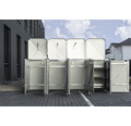 Mülltonnenbox HIDE 4-fach 140 l 241,6 x 63,4 x 115,2 cm schwarz