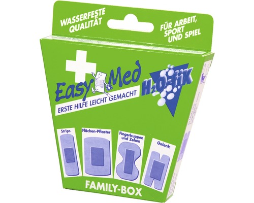 Erste Hilfe Pflaster Easy Med Family-Box Verbandskasten, wasserfest, 16-tlg.
