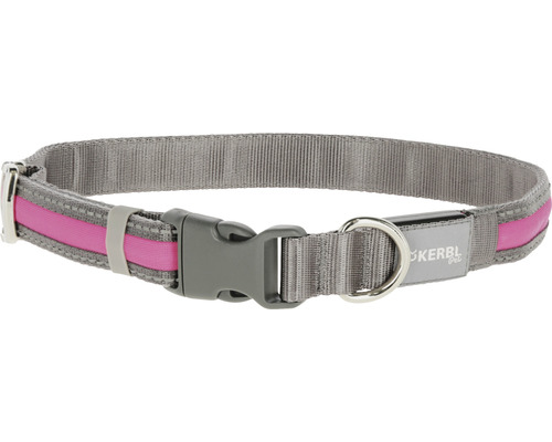 Hundehalsband Kerbl reflektierend 20 mm, 35-50 cm pink