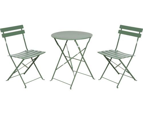 Balkonset Garden Place Lilli 2 -Sitzer bestehend aus: Tisch und 2 Stühlen Stahl Grün-0