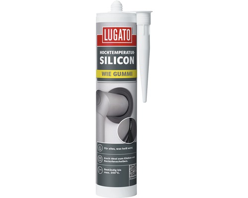 Lugato Hochtemperatur-Silikon Wie Gummi schwarz 310 ml