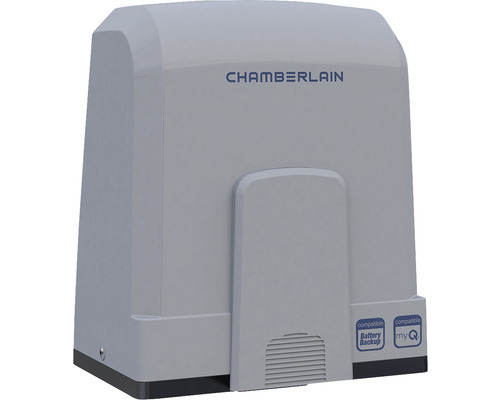 Chamberlain Schiebetorantrieb CHSL400EVC für Schiebetore bis 4 m max. 400 kg inkl. 2 x Design Handsender, 1 x Infrarot Lichtschranke, 2 Schlüssel zur Notentriegelung