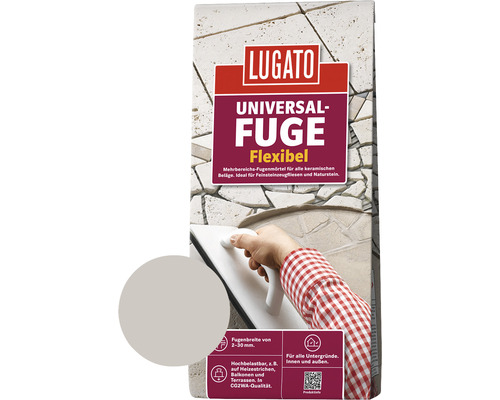 Lugato Fugenmörtel Universalfuge granitgrau 5 Kg
