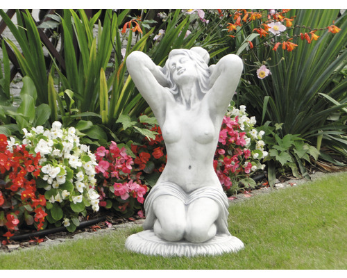 Gartenfigur Kunststeinstatue Nora 57 cm weiß