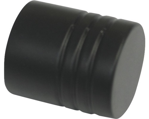 Endstück Zylinder für Memphis schwarz Ø 16 mm 2 Stk.