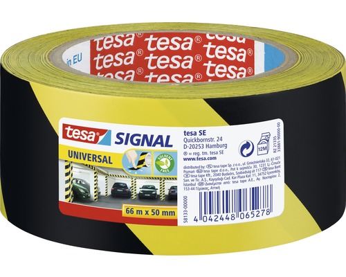Tesa Signal Universal Markierungsklebeband gelb/schwarz 50 mm x 60 m