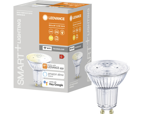 LED Lampe Ledvance PAR16/PAR51 GU10 / 5 W ( 40 W ) matt 350 lm 2700 K Smart WiFi matt